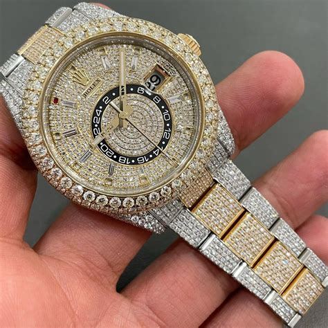 moissanite rolex bezel|moissanite Rolex for sale.